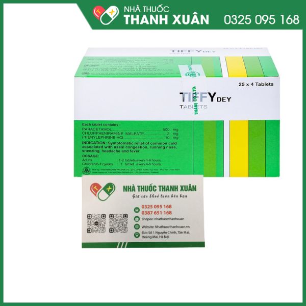 Tiffy dey giảm triệu chứng cảm cums, cảm lạnh